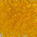 Starman, Czech Fire Polish Glass Beads 4mm, Transparent Jonquil