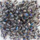 Starman, Czech Fire Polish Glass Beads 4mm, Blue Iris - Light Sapphire