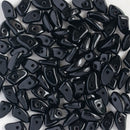 Starman Prong Beads 3x6mm, Opaque Jet/ Black
