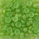 Starman Teacup Beads 4x2mm, Milky Dark Peridot