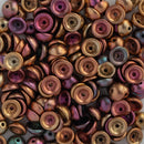 Starman Teacup Beads 4x2mm, Matte - Metallic Bronze Iris