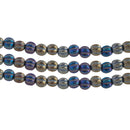 Starman Czech Glass Melon Round Beads 5mm, Iris - Brown, 50 Beads