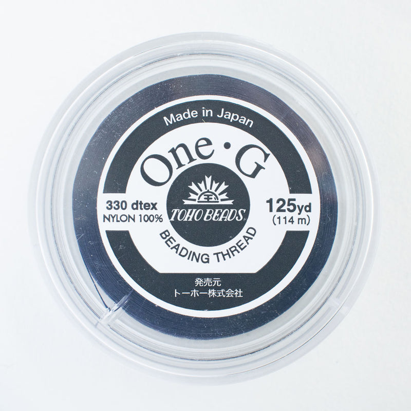 Toho One-G 330dtex 100% Nylon Beading Thread, Size-B, 0.2mm Thickness, Navy, 125 Yards