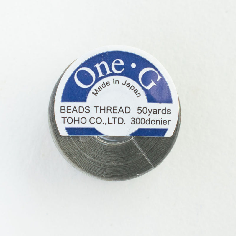 Toho One-G 330dtex 100% Nylon Beading Thread, Size-B, 0.2mm Thickness, Light Khaki, 50 Yards