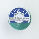 Toho One-G 330dtex 100% Nylon Beading Thread, Size-B, 0.2mm Thickness, Mint Green, 50 Yards