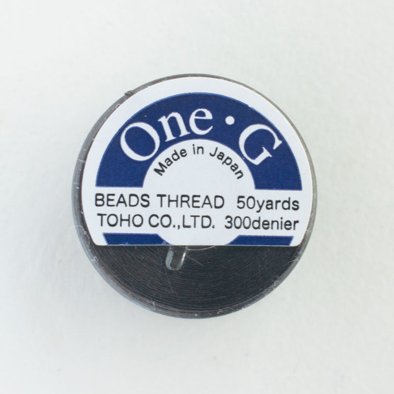 Toho One-G 330dtex 100% Nylon Beading Thread, Size-B, 0.2mm Thickness, Brown, 50 Yards