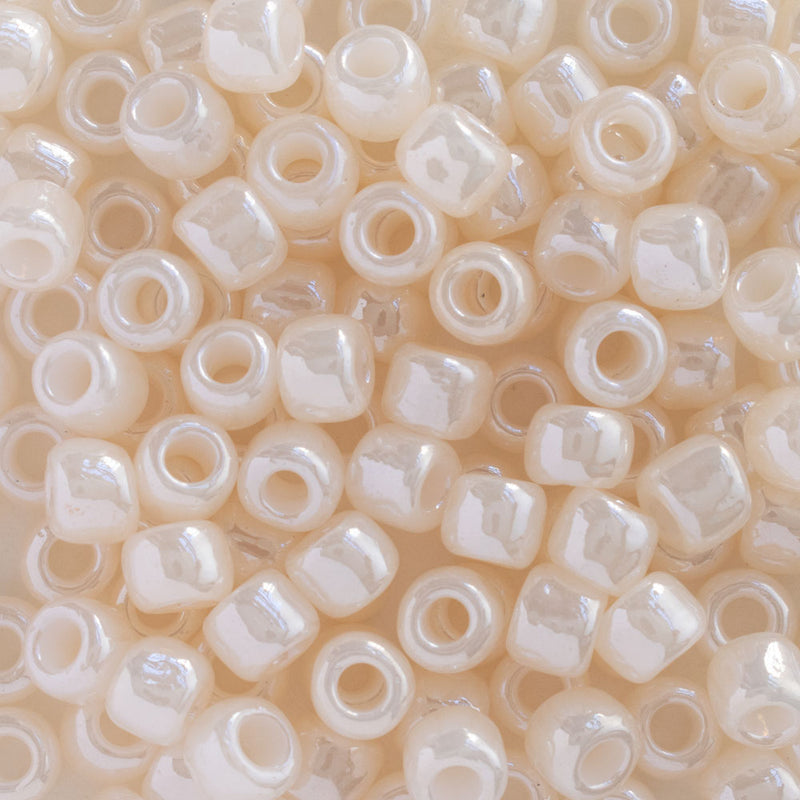 Toho Round Seed Beads Size 3/0 5.5mm, 147 Ceylon Light Ivory