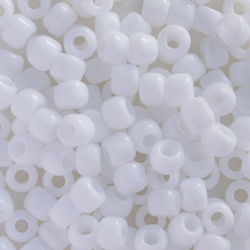 Toho Round Seed Beads Size 3/0 5.5mm, 41 Opaque White