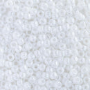 Toho Round Seed Beads Size 8/0 3mm, 121 Opaque-Lustered White