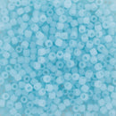 Toho Round Seed Beads Size 11/0 2.2mm, 143F Ceylon Frosted Aqua