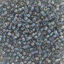 Toho Round Seed Beads Size 11/0 2.2mm, 176 Transparent-Rainbow Black Diamond