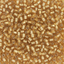 Toho Round Seed Beads Size 11/0 2.2mm, 22F Silver-Lined Frosted Light Topaz