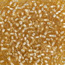 Toho Round Seed Beads Size 11/0 2.2mm, 22 Silver-Lined Light Topaz