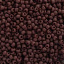 Toho Round Seed Beads Size 11/0 2.2mm,  46F Opaque-Frosted Oxblood