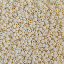 Toho Round Seed Beads Size 11/0 2.2mm, 51F Opaque-Frosted Light Beige