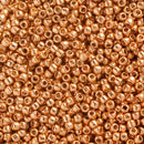 Toho Round Seed Beads Size 11/0 2.2mm,  PF551 PermaFinish - Galvanized Rose Gold