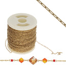 The BeadSmith Basic Elements Stainless Steel Bead Chain, Gold, 8 Meters