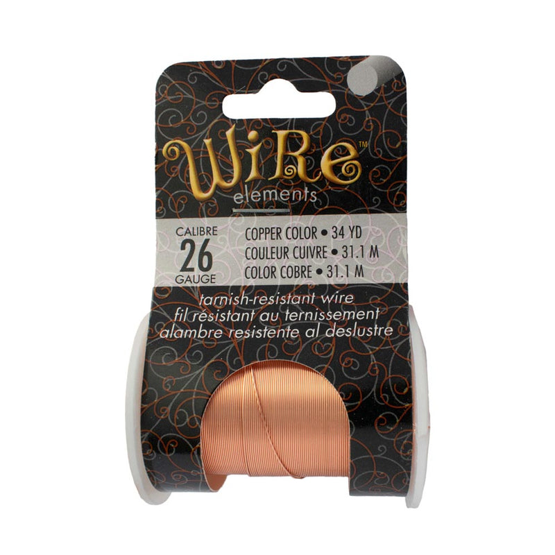 Wire Elements Tarnish Resistant 26 Gauge Wire, Copper - 34 Yards