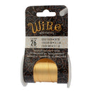 Wire Elements Tarnish Resistant 26 Gauge Wire, Gold - 34 Yards/31.09 Meters