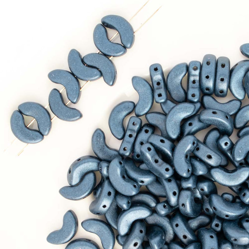 Les Perles Par Puca - Arcos Par Puca 4x10mm, Metallic Suede - Dark Blue