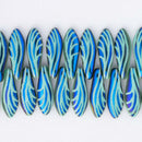 Czech Dagger Beads 5x16mm, 1-Hole, Turquoise Green Wing