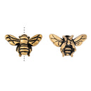 TierraCast, Bead - Honey Bee, Antiqued Gold Plate