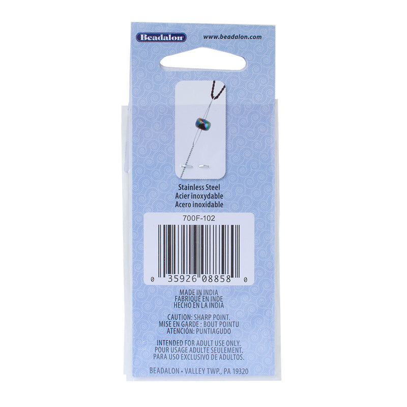 Beadalon Collapsible Eye Needles, Fine 2.5 inch (6.4cm) - 4 Needles