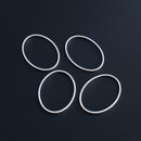 Beadalon, Connectors / Links / Beading Frames / Open Back Bezel Frames - Oval with Flat Sides, Silver 25x18 mm, 10 Pieces