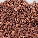 CzechMates - Bar Beads 6x3x2mm, Matte - Metallic Copper