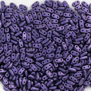 CzechMates - Bar Beads 6x3x2mm, Metallic Suede - Purple