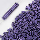CzechMates - Bar Beads 6x3x2mm, Metallic Suede - Purple