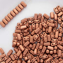 CzechMates - Brick Beads 6x3x3mm, Matte - Metallic Copper