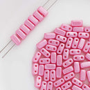 CzechMates - Brick Beads 6x3x3mm, Pastel Pink