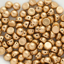 CzechMates - Cabochon Beads 7mm, Matte - Metallic Flax/Gold