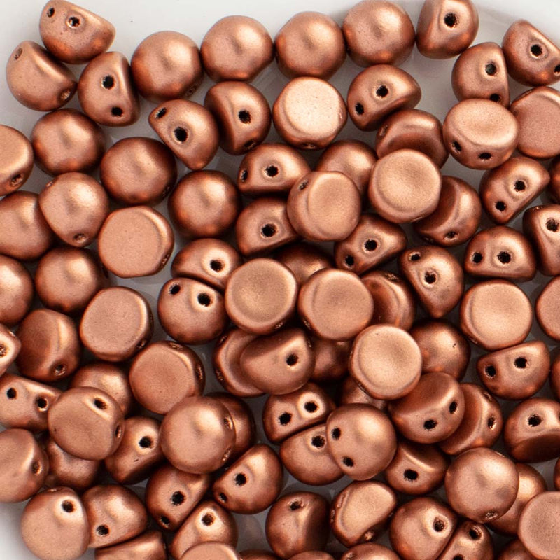 CzechMates - Cabochon Beads 7mm, Matte - Metallic Copper