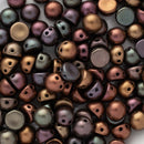 CzechMates - Cabochon Beads 7mm, Matte - Metallic Bronze Iris