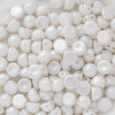 CzechMates - Cabochon Beads 7mm, Chalk White Luster