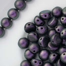 CzechMates - Cabochon Beads 7mm, Polychrome Black Currant