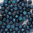 CzechMates - Cabochon Beads 7mm, Polychrome Indigo Orchid