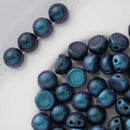 CzechMates - Cabochon Beads 7mm, Polychrome Indigo Orchid