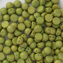 CzechMates - Cabochon Beads 7mm, Pacifica Avocado