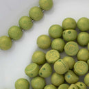 CzechMates - Cabochon Beads 7mm, Pacifica Avocado