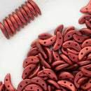 CzechMates - Crescent Beads 3x10mm, Matte - Metallic Lava