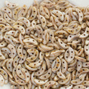 CzechMates - Crescent Beads 3x10mm, Alabaster Picasso Luster