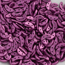 CzechMates - Crescent Beads 3x10mm, Saturated Metallic Steel Pink