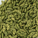 CzechMates - Crescent Beads 3x10mm, Pacifica Avocado