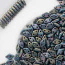 CzechMates - Diamond Beads 4x6.5mm, Persian Turquoise Bronze Vega