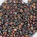CzechMates - Diamond Beads 4x6.5mm, Matte - Metallic Bronze Iris