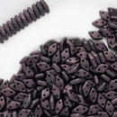 CzechMates - Diamond Beads 4x6.5mm, Metallic Suede - Dark Plum