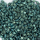 CzechMates - Diamond Beads 4x6.5mm, Polychrome Aqua Teal